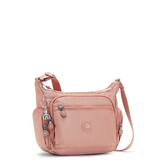 Kipling Gabbie Small Metallic Crossbody Táska Rózsaszín | HU 1142MQ